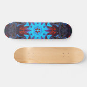 Psychedelic Hippie Blue en Red Skateboard (Horizontaal)