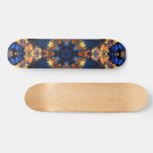 Psychedelic Hippie Blue en Yellow Skateboard (Horizontaal)