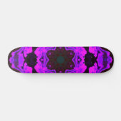 Psychedelic Hippie Flower Paars Skateboard (Horizontaal)