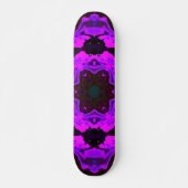 Psychedelic Hippie Flower Paars Skateboard (Voorkant)