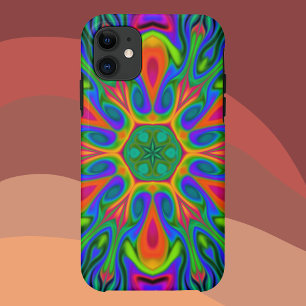 Psychedelic Hippie Flower Rainbow iPhone 11 Hoesje