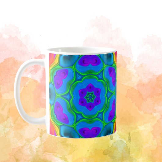 Psychedelic Hippie Flower Rainbow Koffiemok