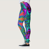 Psychedelic Hippie Flower Rainbow Leggings (Links)