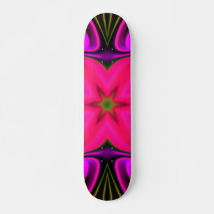 Psychedelic Hippie Flower roze en Paars Skateboard