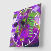 Psychedelic Hippie Peace Loving Kangaroo, Man! Vierkante Klok (Hoek)