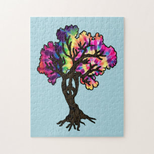 Psychedelic Hippie Peace Tree Legpuzzel
