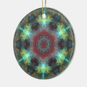 Psychedelic Hippie Red Blue en Yellow Keramisch Ornament (Links)