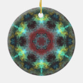Psychedelic Hippie Red Blue en Yellow Keramisch Ornament (Achterkant)