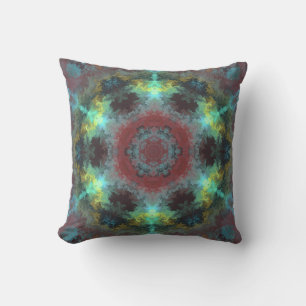 Psychedelic Hippie Red Blue en Yellow Kussen