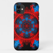 Psychedelic Hippie Red en Blue Case-Mate iPhone Case (Achterkant)