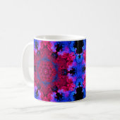 Psychedelic Hippie Red Pink en Blue Koffiemok (Voorkant links)