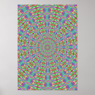 Psychedelic Hippie Retro Poster