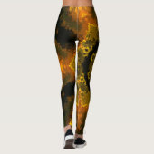 Psychedelic Hippie Yellow en Black Leggings (Achterkant)