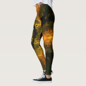 Psychedelic Hippie Yellow en Black Leggings (Links)