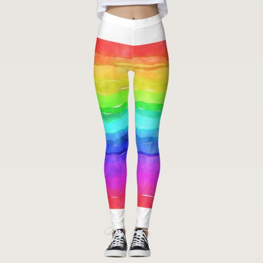 Psychedelic Hippy Retro Peace Art Leggings (Voorkant)
