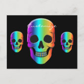 Psychedelic Human Skull Thunder_Cove Briefkaart (Voorkant)