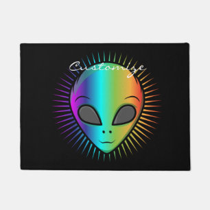 Psychedelic Human Skull Thunder_Cove Deurmat
