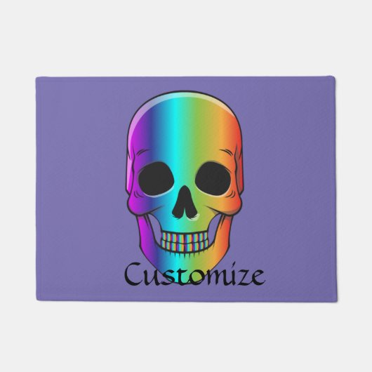 Psychedelic Human Skull Thunder_Cove Deurmat (Voorkant)