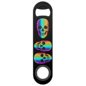 Psychedelic Human Skull Thunder_Cove Speed Flessenopener (Voorkant)