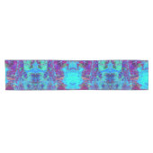 Psychedelic Impressionistic Blue Garden Landschap Korte Tafelloper (Horizontaal)