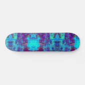 Psychedelic Impressionistic Blue Garden Landschap Skateboard (Horizontaal)