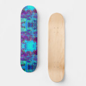 Psychedelic Impressionistic Blue Garden Landschap Skateboard (Voorkant)