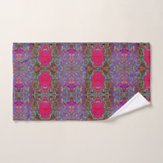 Psychedelic Impressionistic Garden Landschap Bad Handdoek (Handdoek)