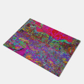 Psychedelic Impressionistic Garden Landschap Deurmat (Schuin)