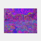 Psychedelic Impressionistisch Paars landschap Deurmat (Voorkant)