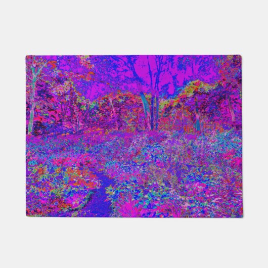 Psychedelic Impressionistisch Paars landschap Deurmat (Voorkant)