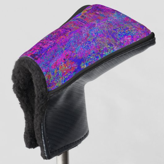 Psychedelic Impressionistisch Paars landschap Golfheadcover (3/4 voorkant)