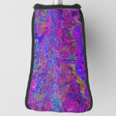 Psychedelic Impressionistisch Paars landschap Golfheadcover (Draai 90)