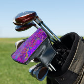 Psychedelic Impressionistisch Paars landschap Golfheadcover (Insitu)