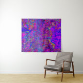 Psychedelic Impressionistisch Paars landschap Wandkleed (In Situ (horizontaal))