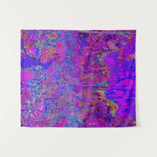 Psychedelic Impressionistisch Paars landschap Wandkleed (Voorkant (horizontaal))