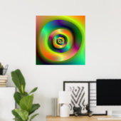 Psychedelic Inside Outside Rings Poster (Thuiskantoor)