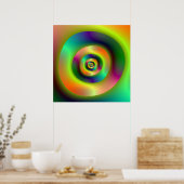 Psychedelic Inside Outside Rings Poster (Keuken)