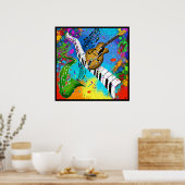 Psychedelic Jazz Poster (Keuken)