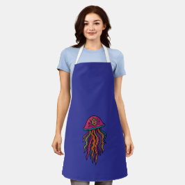 Psychedelic Jellyfish Apron | Bold Ocean Vibes Schort