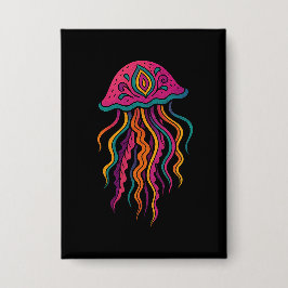 Psychedelic Jellyfish Button – Ocean Vibes
