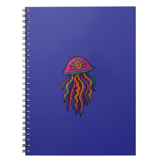 Psychedelic Jellyfish Spiral Notebook Notitieboek (Voorkant)