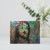 psychedelic jesus briefkaart (Staand voorkant)