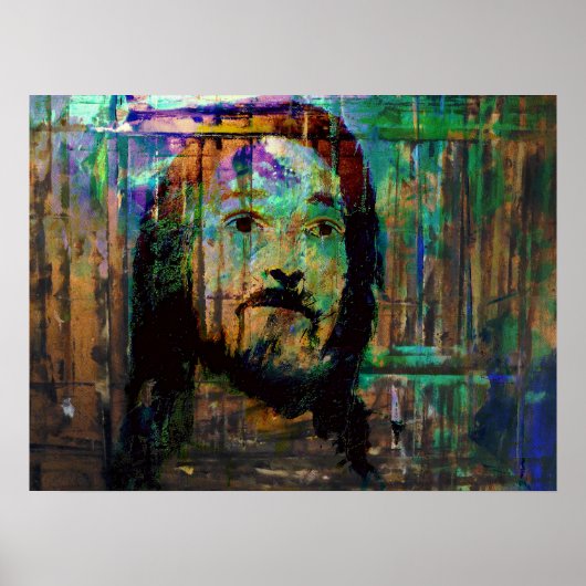 psychedelic jesus poster (Voorkant)