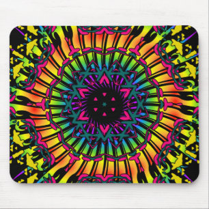 Psychedelic Kaleidoscope Artwork: Mousepad Muismat