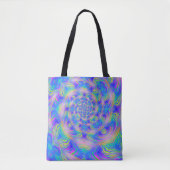 Psychedelic Kaleidoscope Swirl Tote Bag – Vibrant  (Devant)