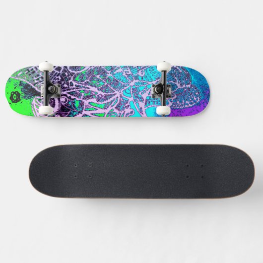 Psychedelic kleurrijk skateboard (Horizontaal)