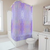 Psychedelic Lavender Paars Neon Pastel Abstract Douchegordijn (In situ)