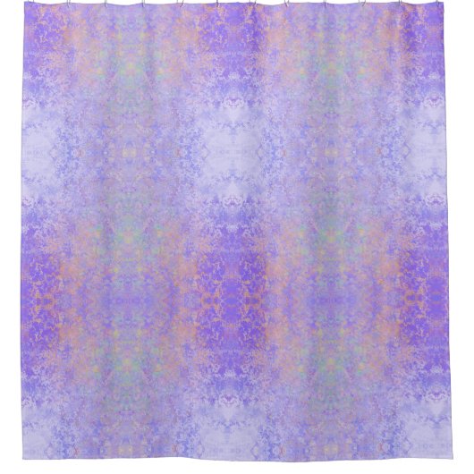 Psychedelic Lavender Paars Neon Pastel Abstract Douchegordijn (Voorkant)
