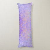 Psychedelic Lavender Paars Neon Pastel Abstract Lichaamskussen (Achterkant (Verticaal))