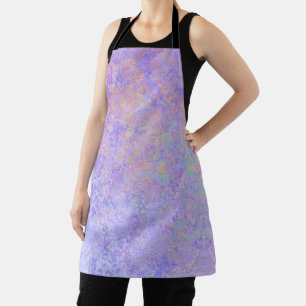 Psychedelic Lavender Paars Neon Pastel Abstract Schort